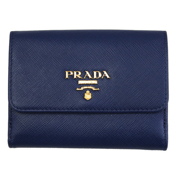 Prada Blue Wallet Bifold Leather - Picture 1 of 4